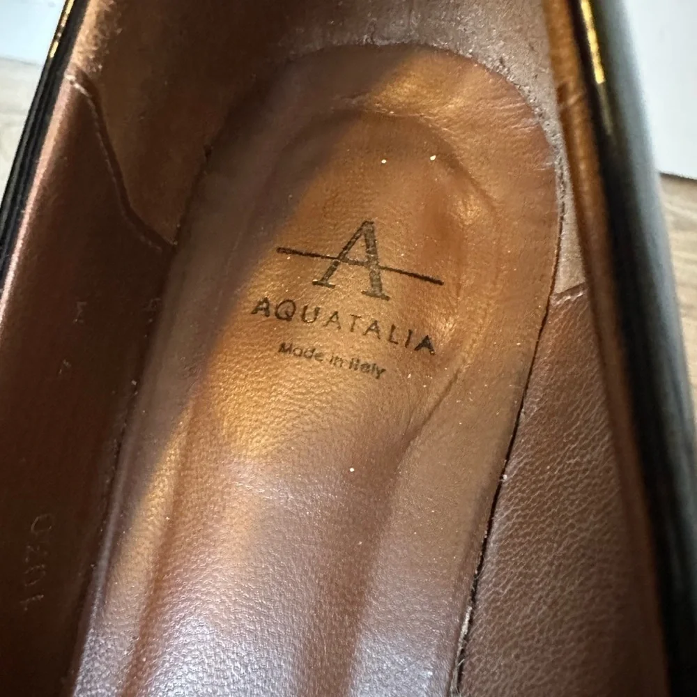 Aquatalia Penina Pump in Black Patent Leather